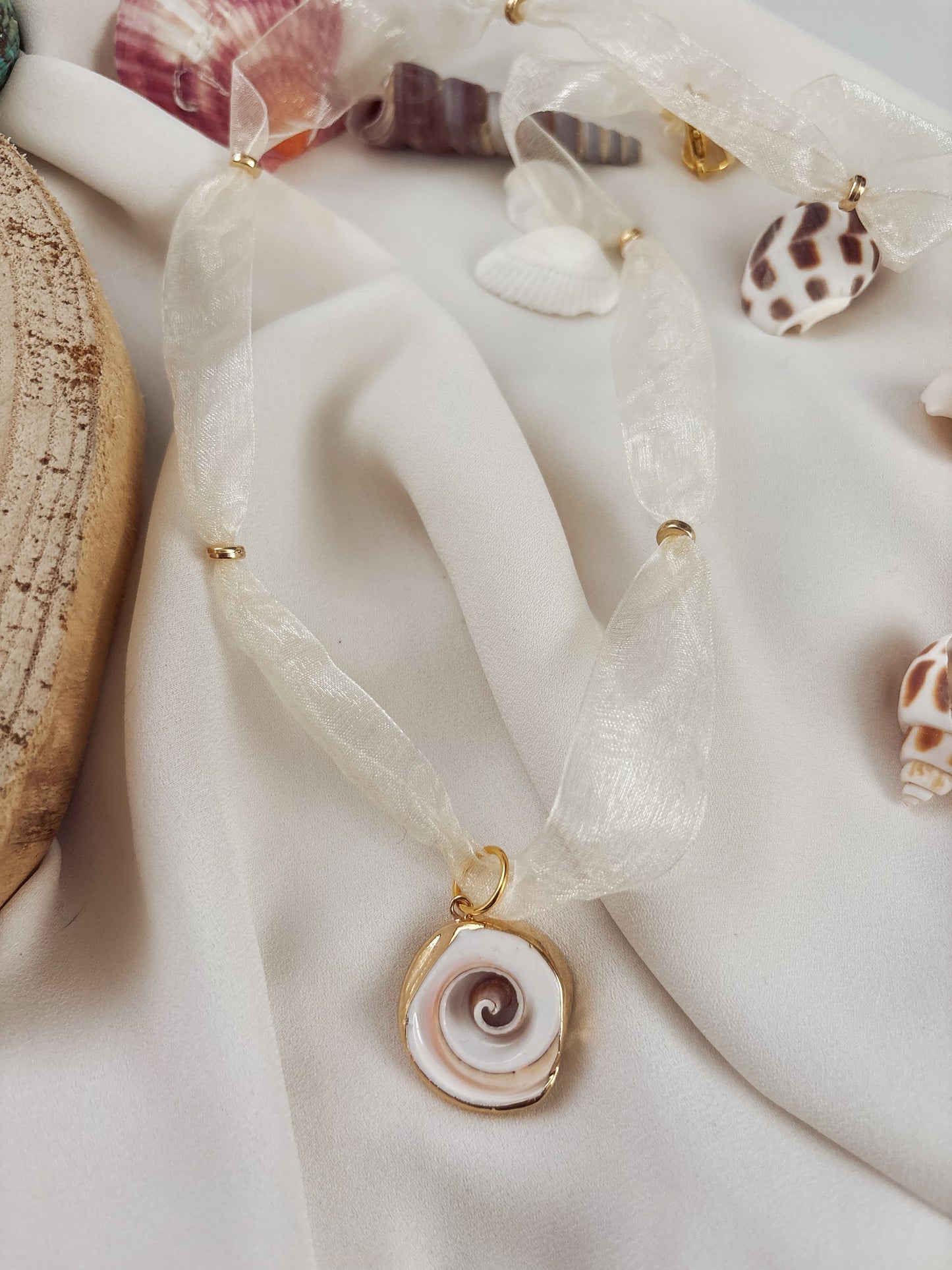 The Shoreline Charm Necklace: Soft Tide White