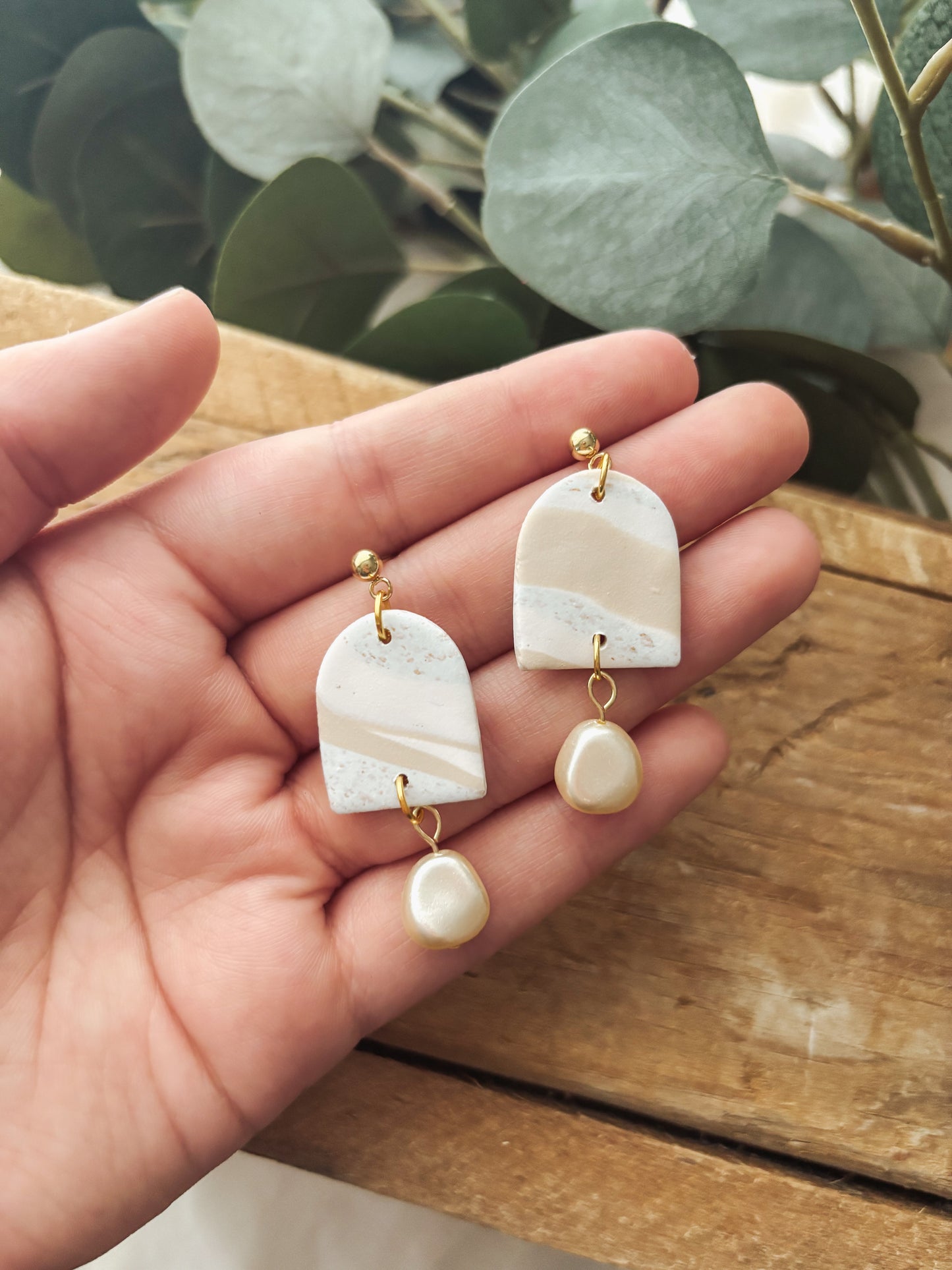 Beach-Inspired Clay Earrings