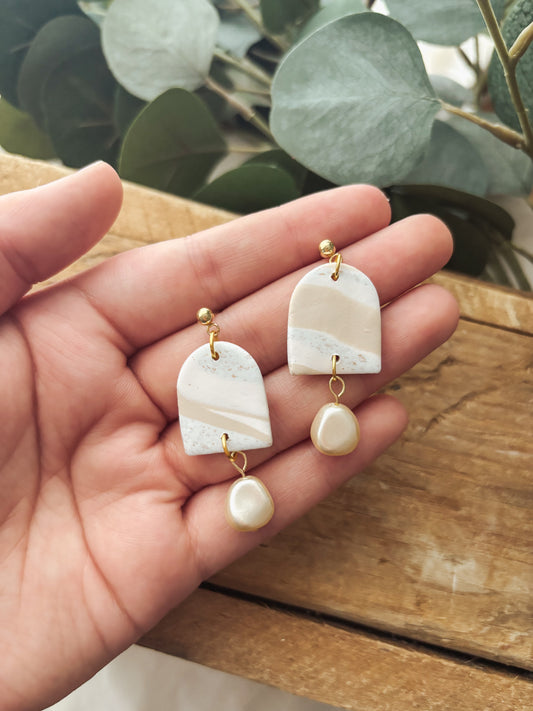 Beach-Inspired Clay Earrings