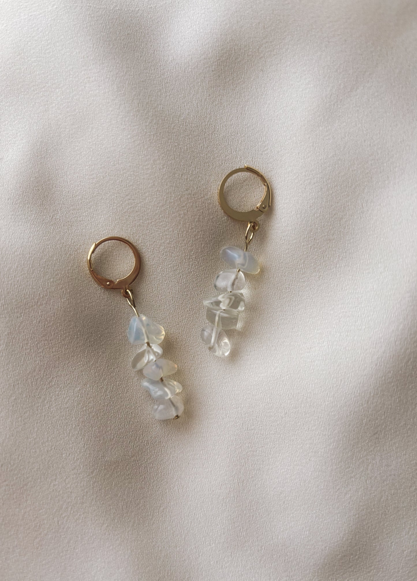 Small Opal Huggies