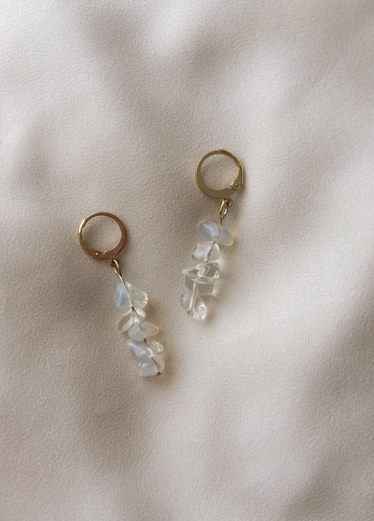 Small Opal Huggies