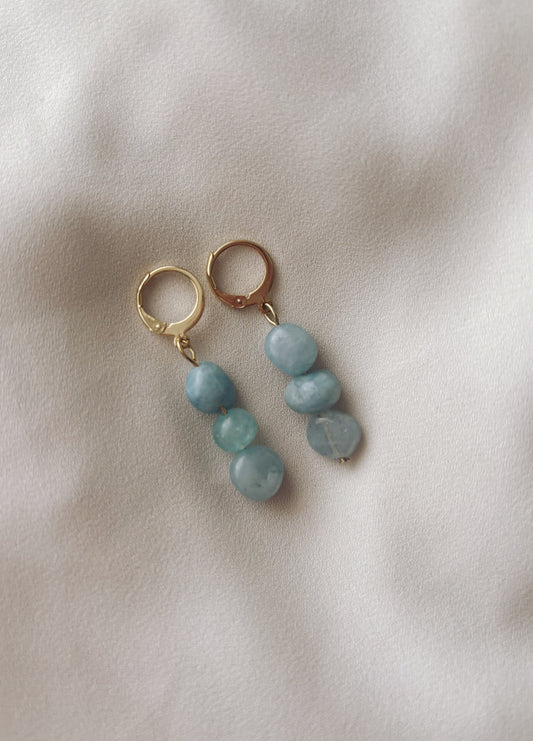 Aquamarine Small Huggies