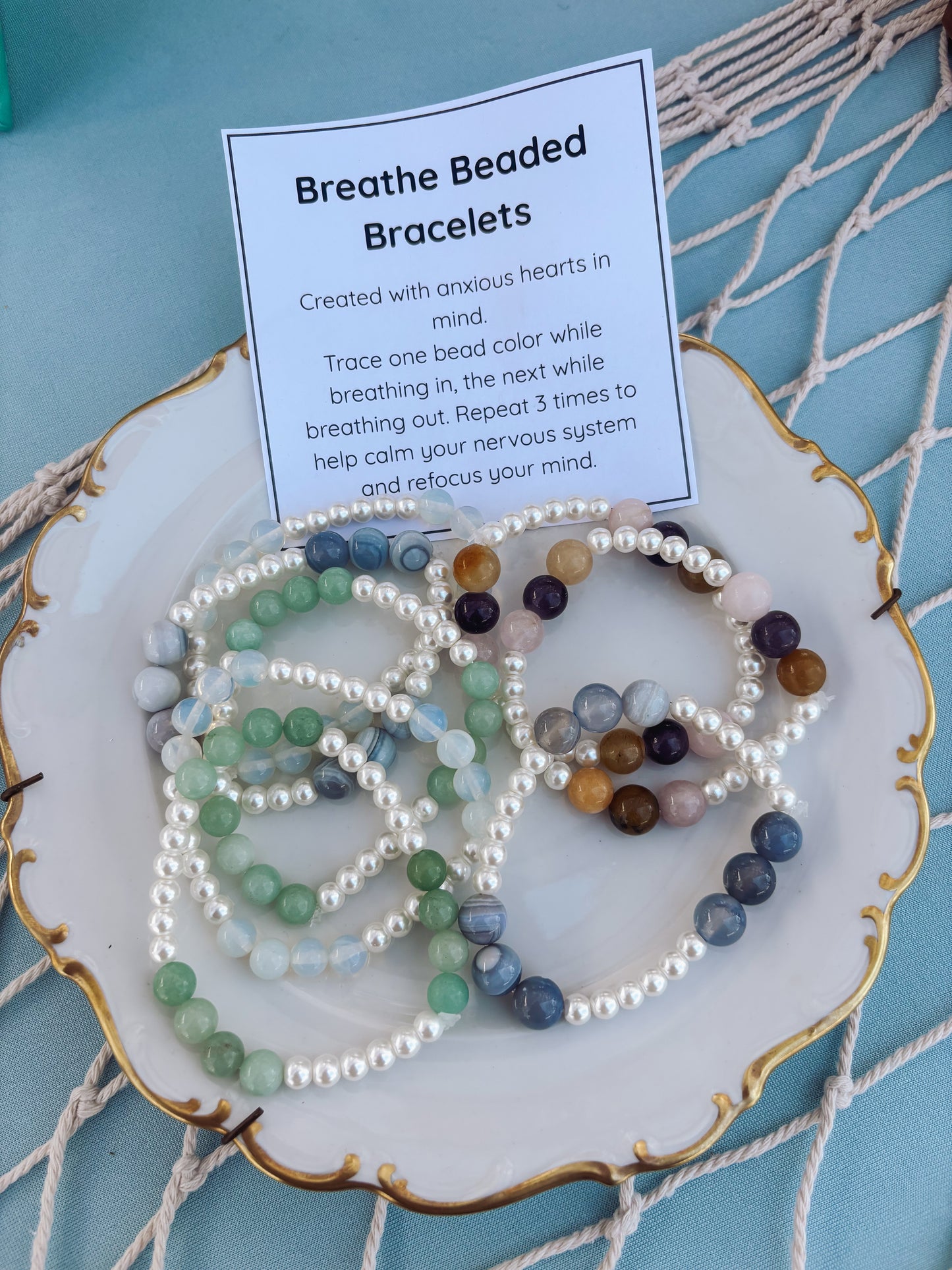 “ Breathe” Beaded Bracelet